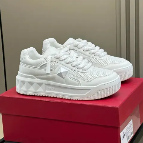 Valentino Trainers With Strap option White mesh surface