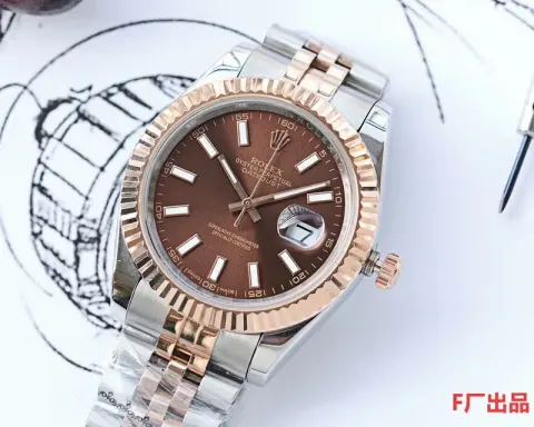 ROLEX option Rose Gold Coffee Plate-Five Bead Strap