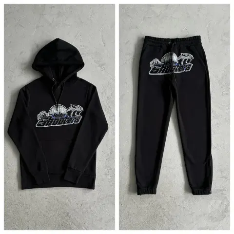 Trapstar Hoodie Set option blue and white edge of tiger