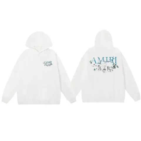 Amiri Paint Splatter Hoodie option 874 white