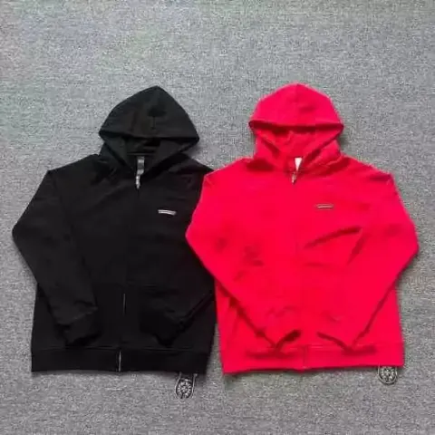 Chrome Hearts Zip Up Hoodies option 5019 black