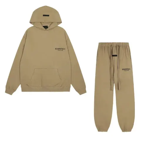 Essentials Hoodie option Hooded-Camel Set