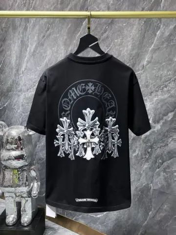 Chrome Hearts Leather Tee's (30+ Styles) option 8560 black