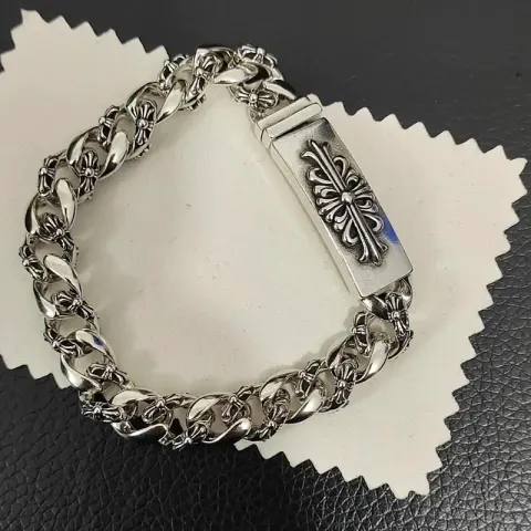 Chrome Hearts Thick Bracelet With Cross option S31