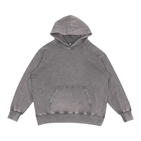 Unionkingdom 450G Washed Hoodie option Washed distressed gray