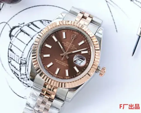 Rolex option Inter-Rose Gold Coffee Plate-Five Bead Strap Mineral Reinforced Mirror Glass