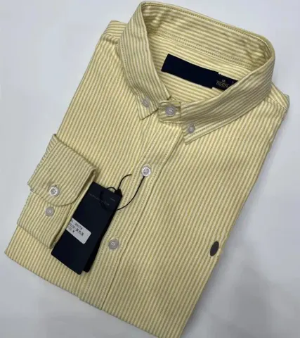 Ralph Lauren Shirts option H907 yellow stripe with blue pony
