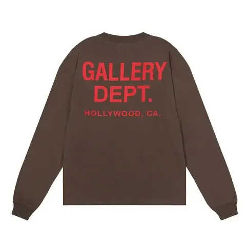 Gallery Dept Longsleeve Hoodie option coffee