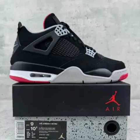 Jordan 4 Manila option Black and Red 308497-060