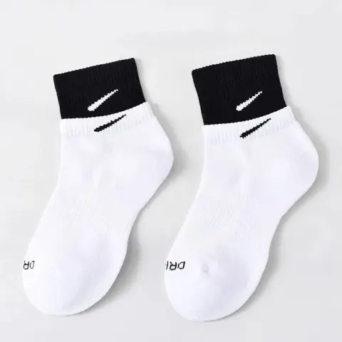 Nike Socks option [Middle Cylinder] White-Black