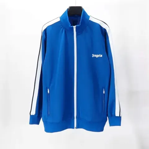 Palm Angels Zip Hoodie option Blue top