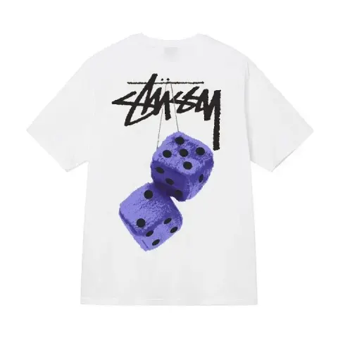 Stussy T-shirt option White [Purple Dice]]