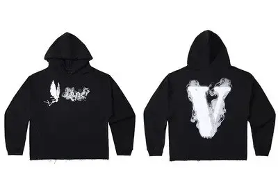 VLONE Hoodie option Black and white smoke angel black and wh