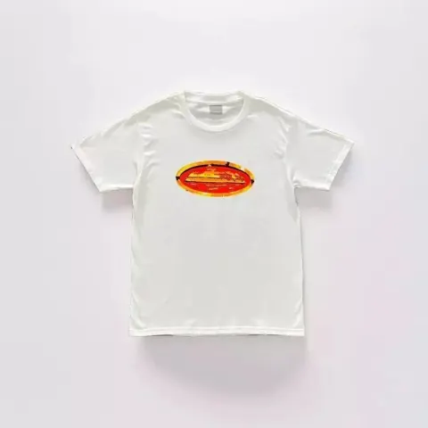 Corteiz Tee option red circle graffiti white