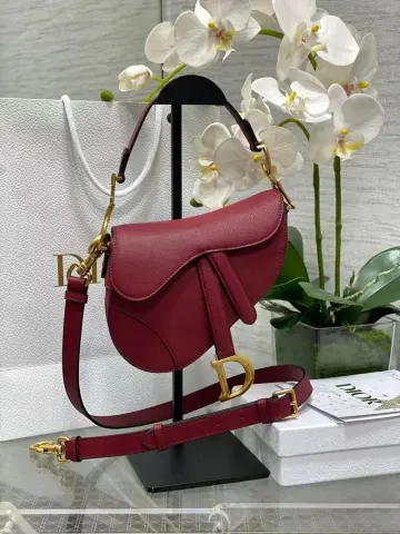 Dior Saddle Bag option Red 17 × 5 × 15cm