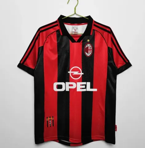 AC Milan Jersey option 9899 season AC Milan home retro