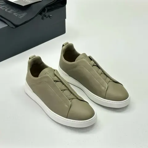 Zegna Triple Stitch Shoes option Olive green