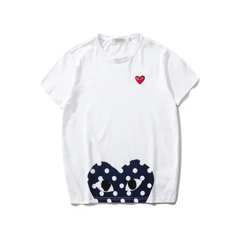 CDG Double Heart Tee option 2149 blue