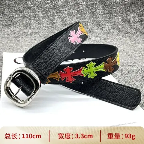 Chrome Hearts Belt option [Oval pin buckle 110cm] color cross belt