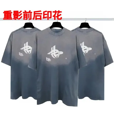 Balenciaga Tees option ghosting print before and after