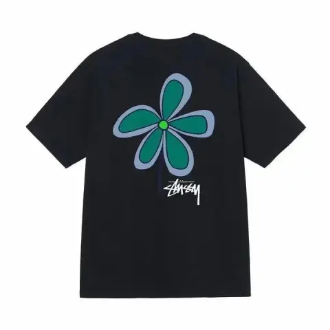 Stussy Tee option Black [Flowers]]