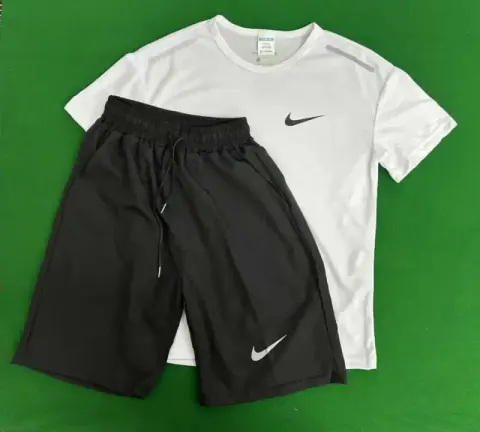 Nike Suits option Reflective Hook Quick-drying Short-sleeved Suit White