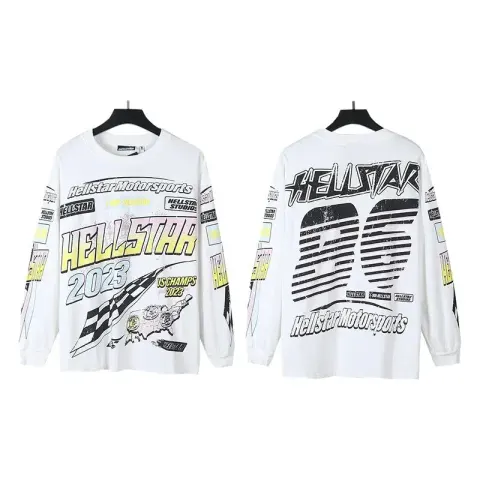 Hellstar Tee Hoodie option 556 white