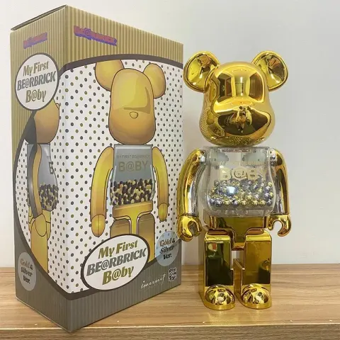 Bearbrick 400% option gold and silver plating