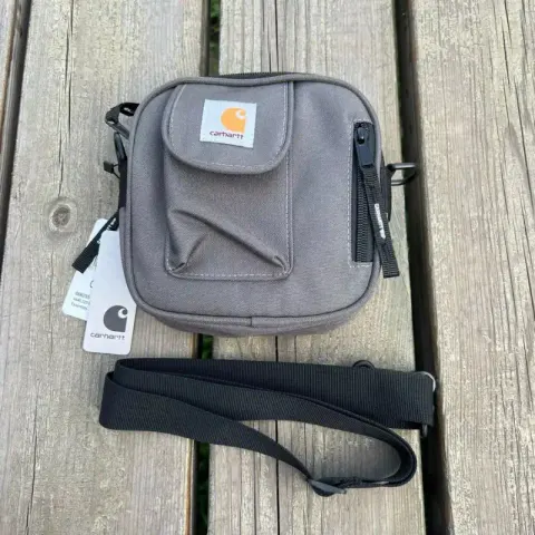 Carhartt Square Shoulder Bag option Pull bone square bag gray