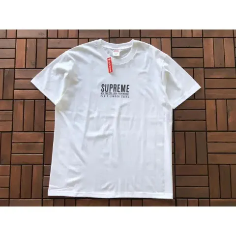 Supreme X Ducati T-Shirt option B376 PARIS TEE White