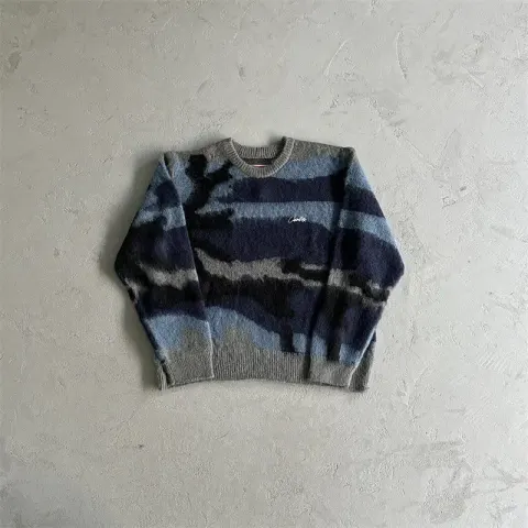 Corteiz Knit Sweater option blue camouflage sweater