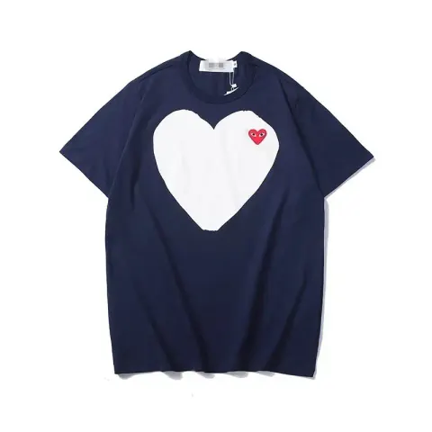 CDG Double Heart Tee option 2327 blue