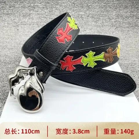 Chrome Hearts Belt option [Snap button big tongue 110cm] color cross belt