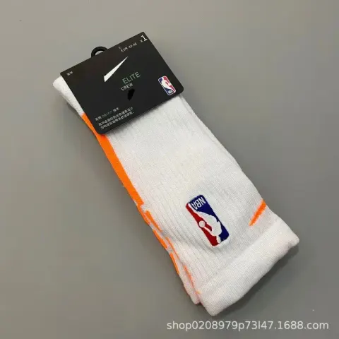 Nike NBA Socks option 19 Long White Orange