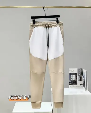 Nike Tech Fleece Black Pants option White Spelling Shallow Khakis