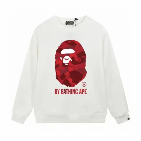 Bape Crewneck option W081 White Red