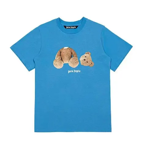 Palm Angels Monogram NY Spray Tee option 667 sky blue