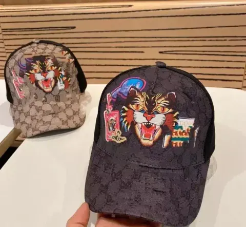 Gucci Caps option Leopard Head Black