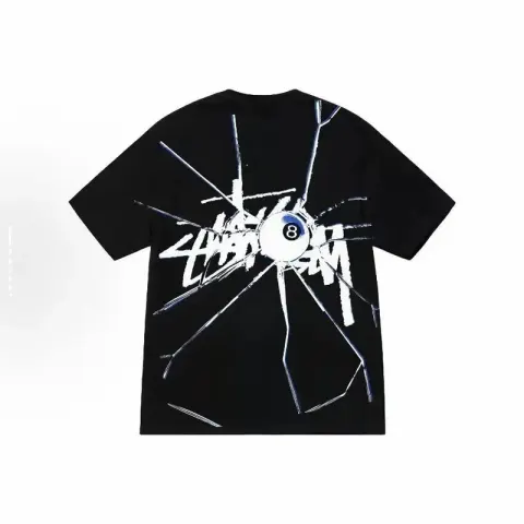 Stussy T-Shirt option black lightning ball]