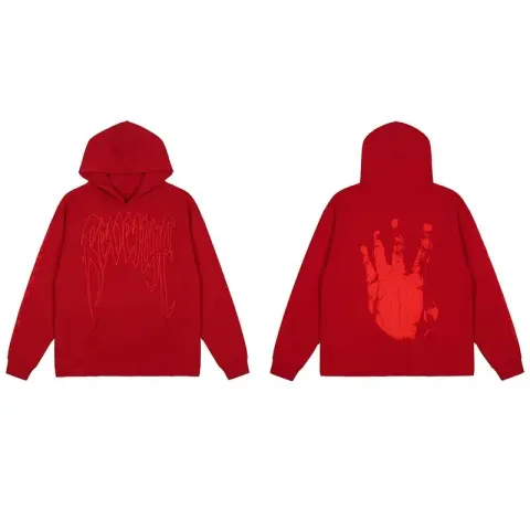 Revenge Hoodie option Wine red fingerprint