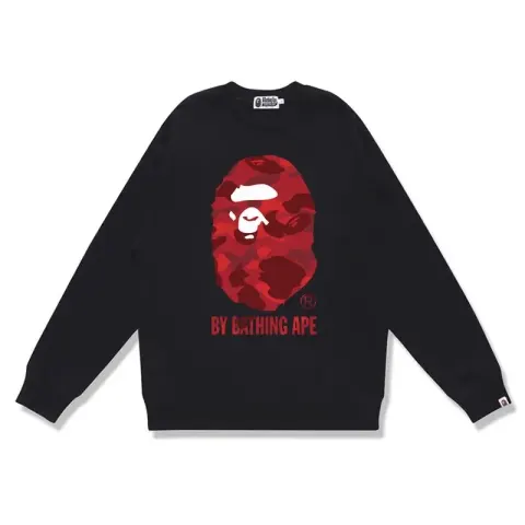 Bape Crewneck option W081 Black Red
