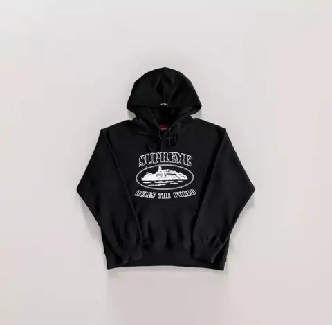 Corteiz Alcatraz Hoodie option Black Co branding