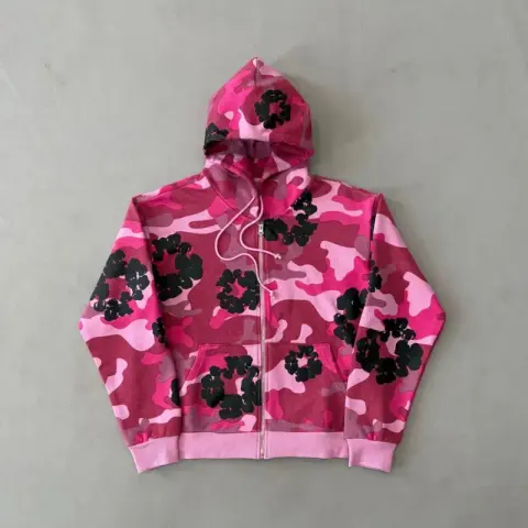 Denim Tears Hoodie option PINK CAMO/Pink Camouflage Sweatshirt