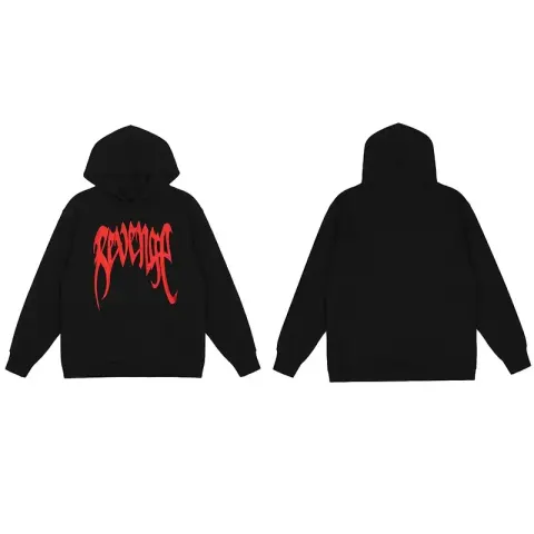 Revenge Hoodie option Orange embroidered style