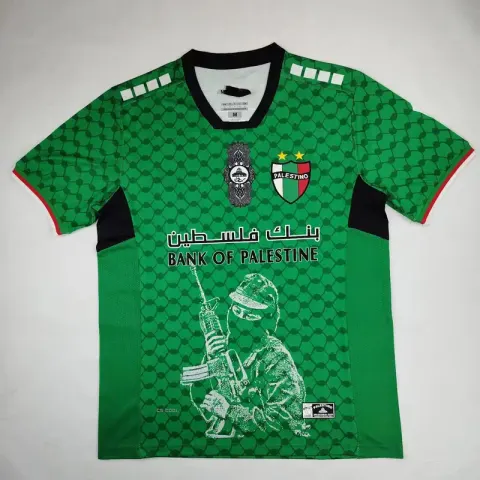 Palestine Jersey option 2425 Palestine Green Flower Special Edit