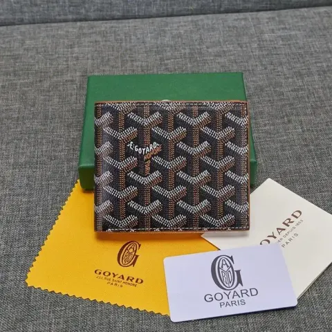Goyard Wallet option Style 2 black with yellow
