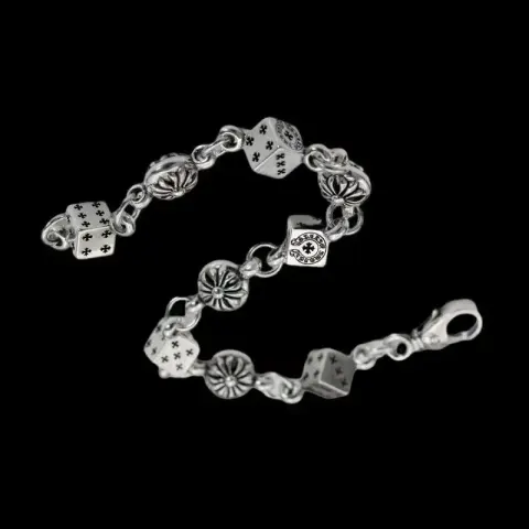 Chrome Hearts Vintage Bracelet option Style two dice bracelet， single note han