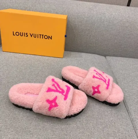 LV Bom Dia Shoes option pink rose red word