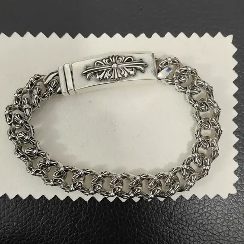 Chrome Hearts Thick Bracelet With Cross option S32