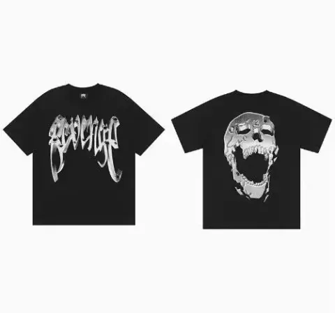 Revenge T-Shirts option Ginger black bullet hole skull
